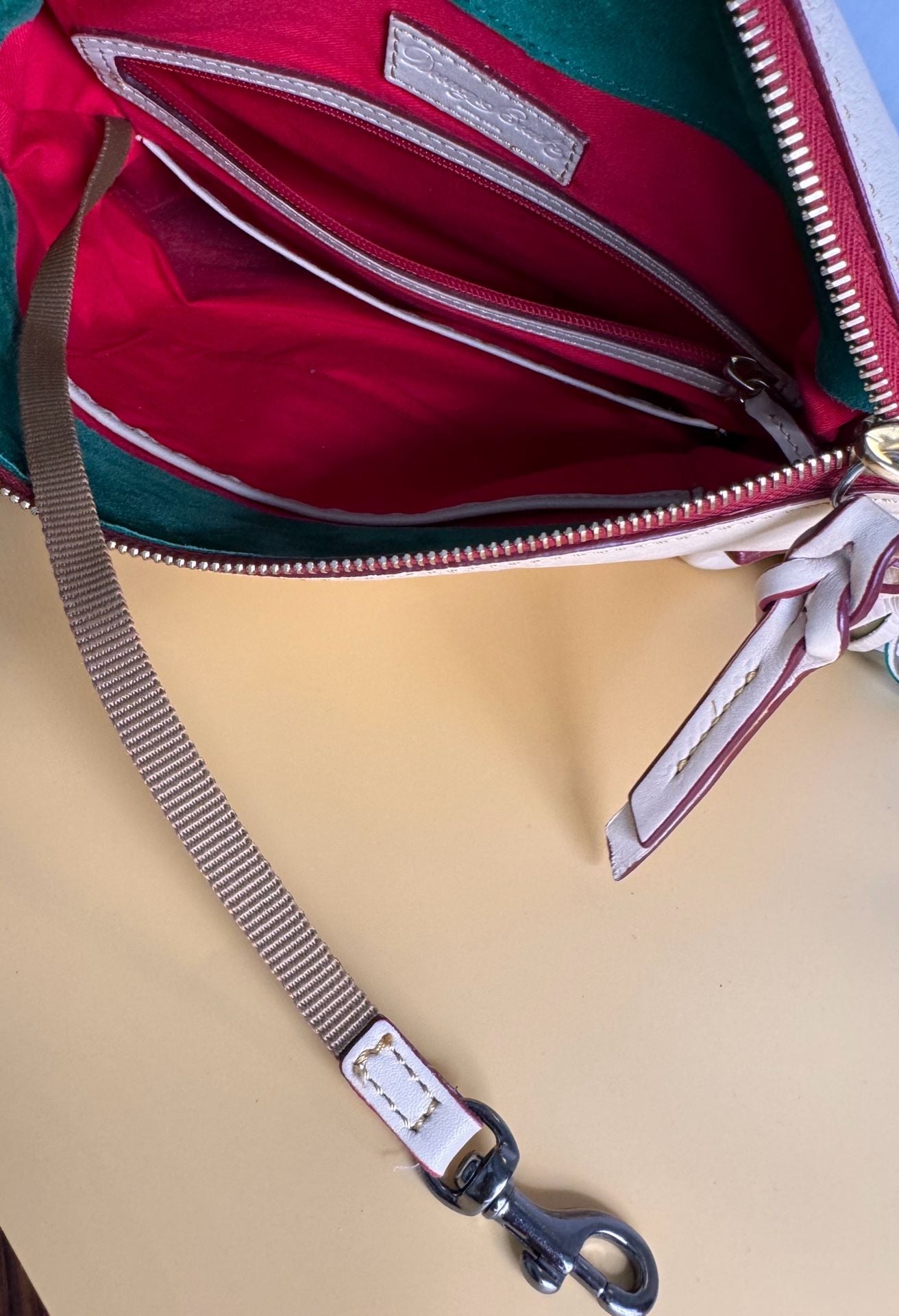 Dooney & Bourke Florentine Teagan 30 Natural Leather Crossbody Bag 11