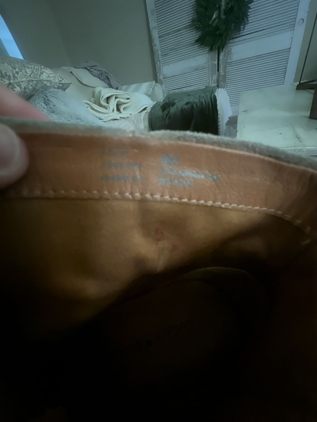 Lucky Brand Zolinni Wedge Ankle Bootie Size 10 Beige Suede 7