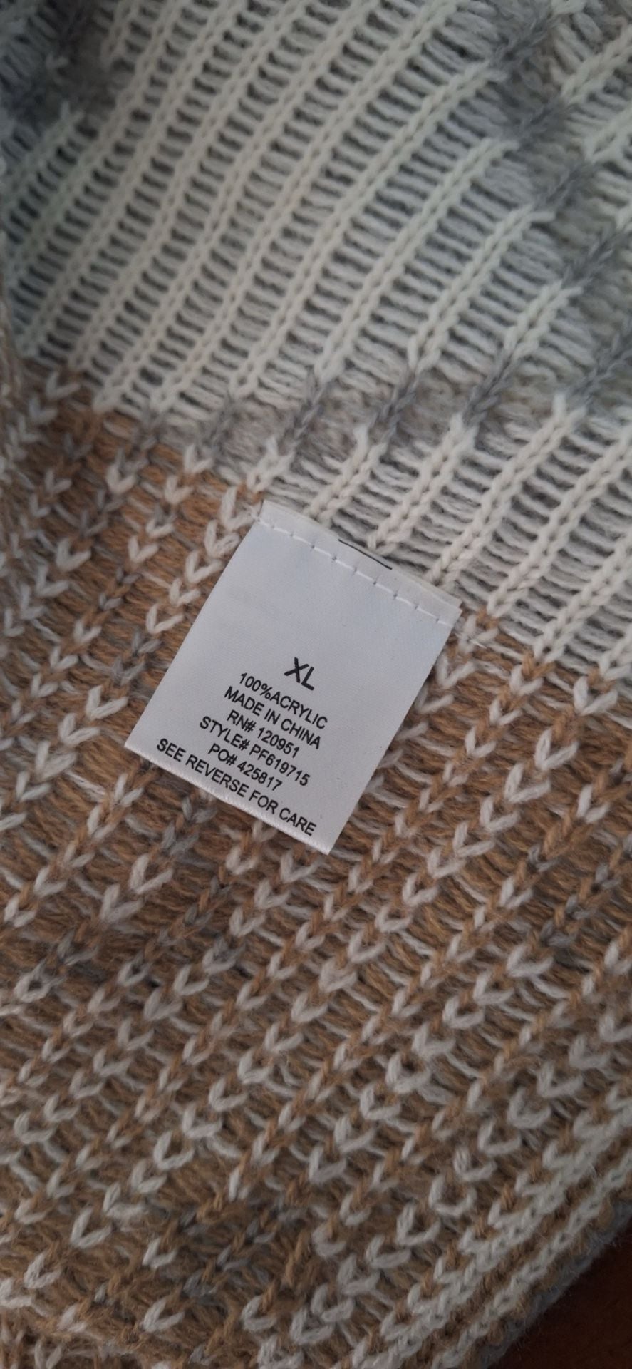 Hippie Rose Open Front Cardigan Sweater XL Grey Tan Southwestern Aztec Draped
 10
