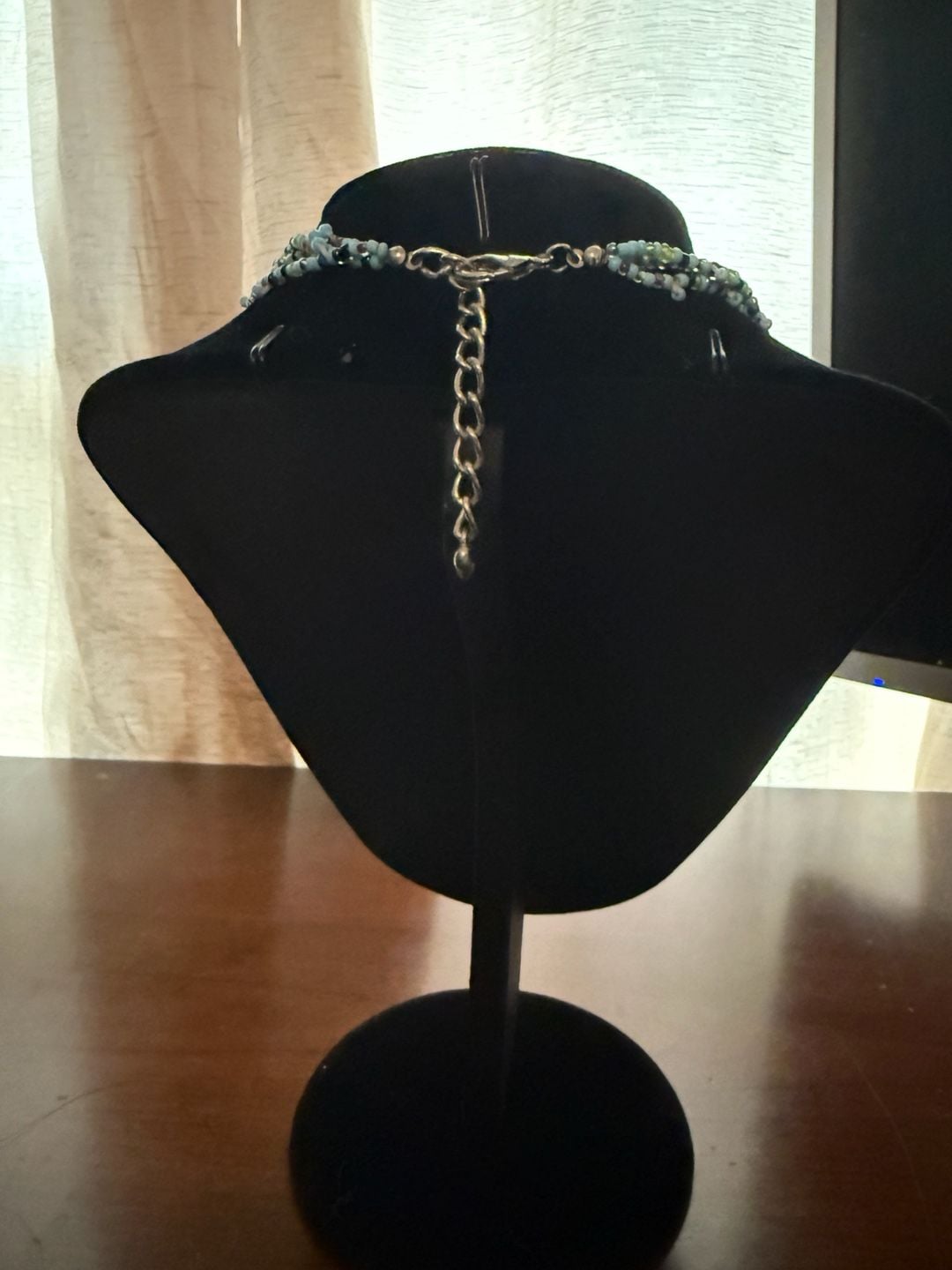 Vintage Style Southwestern Turquoise Blue Cross Multi-Strand Beaded Necklace 4
