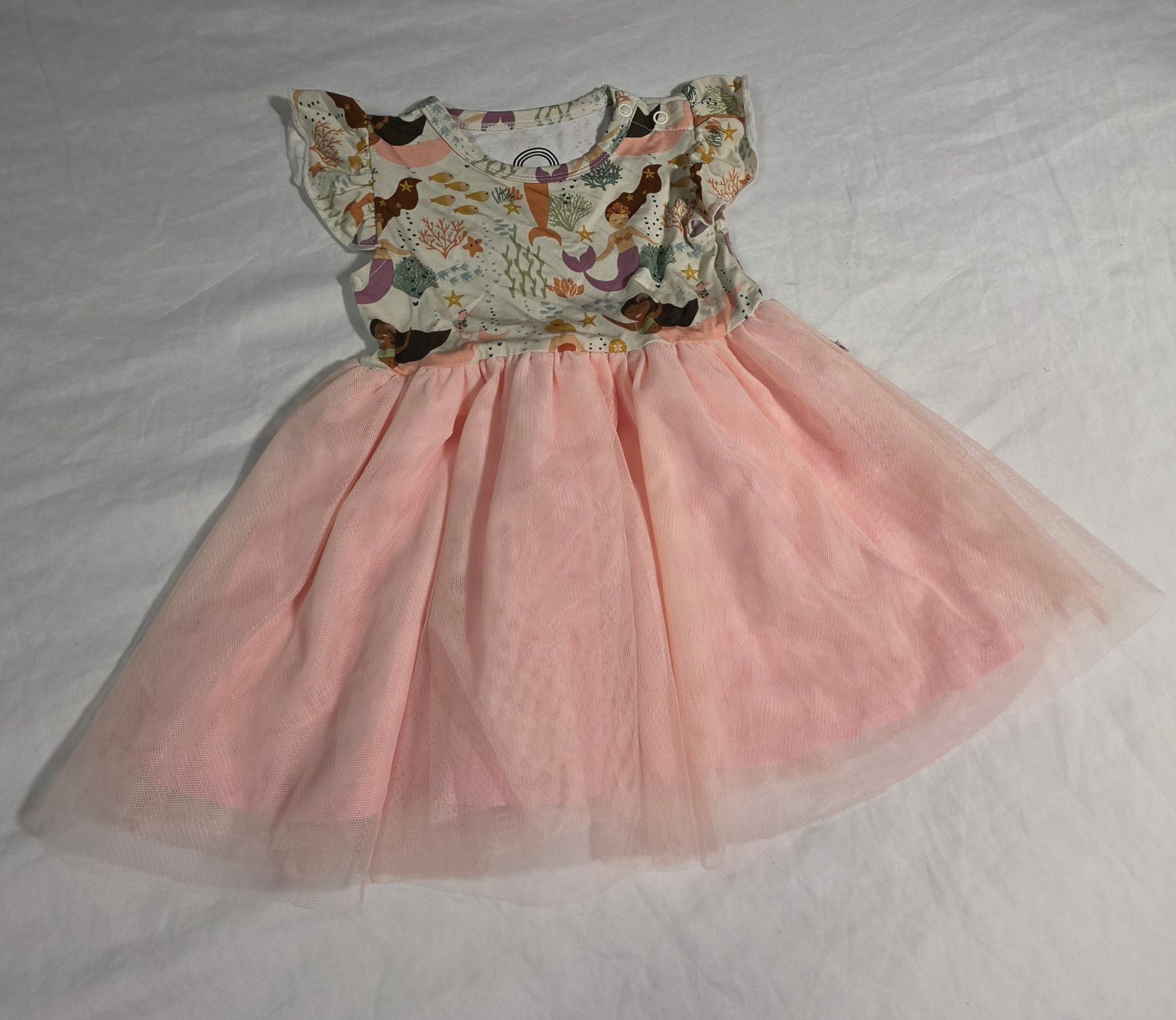 Emerson and Friends Tulle Twirl Dress Size 12-18M Mermaids Pink 2