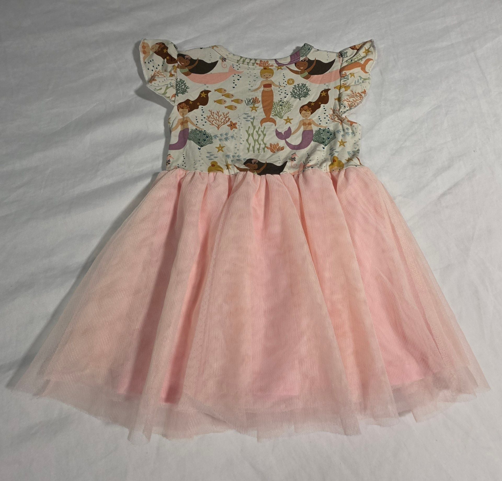 Emerson and Friends Tulle Twirl Dress Size 12-18M Mermaids Pink 3