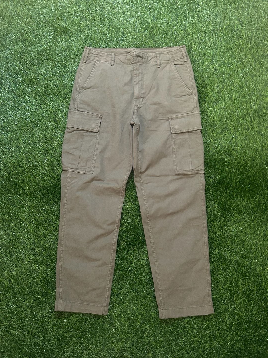 Uniqlo Cargo Pants Size S Khaki Cotton Spandex 2