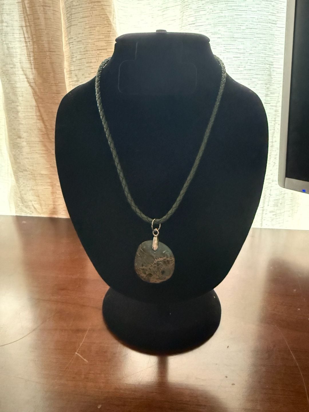 Unbranded Handcrafted Natural Green Gemstone Pendant Necklace 3