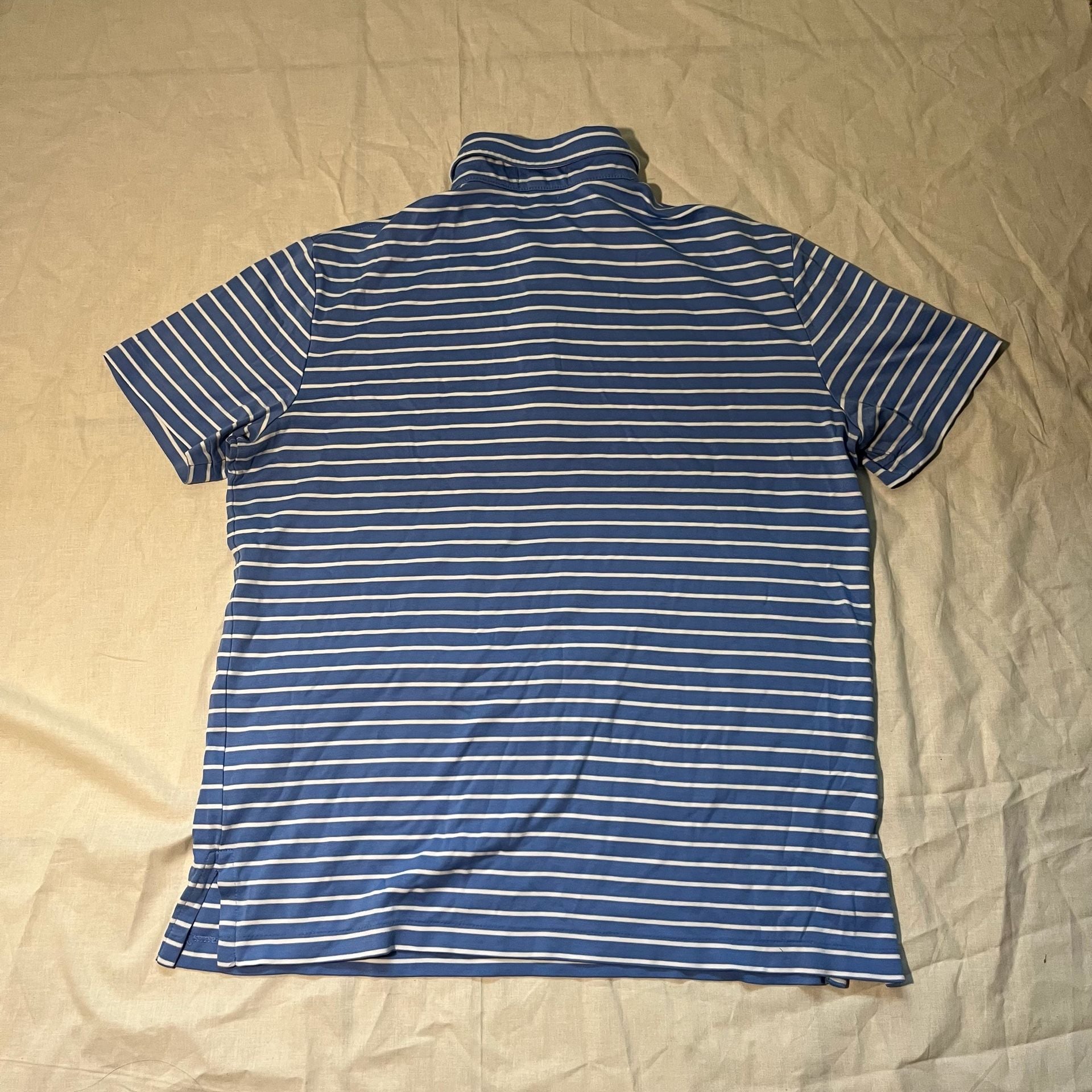 Polo Ralph Lauren Striped Polo Shirt Size M Blue White 7