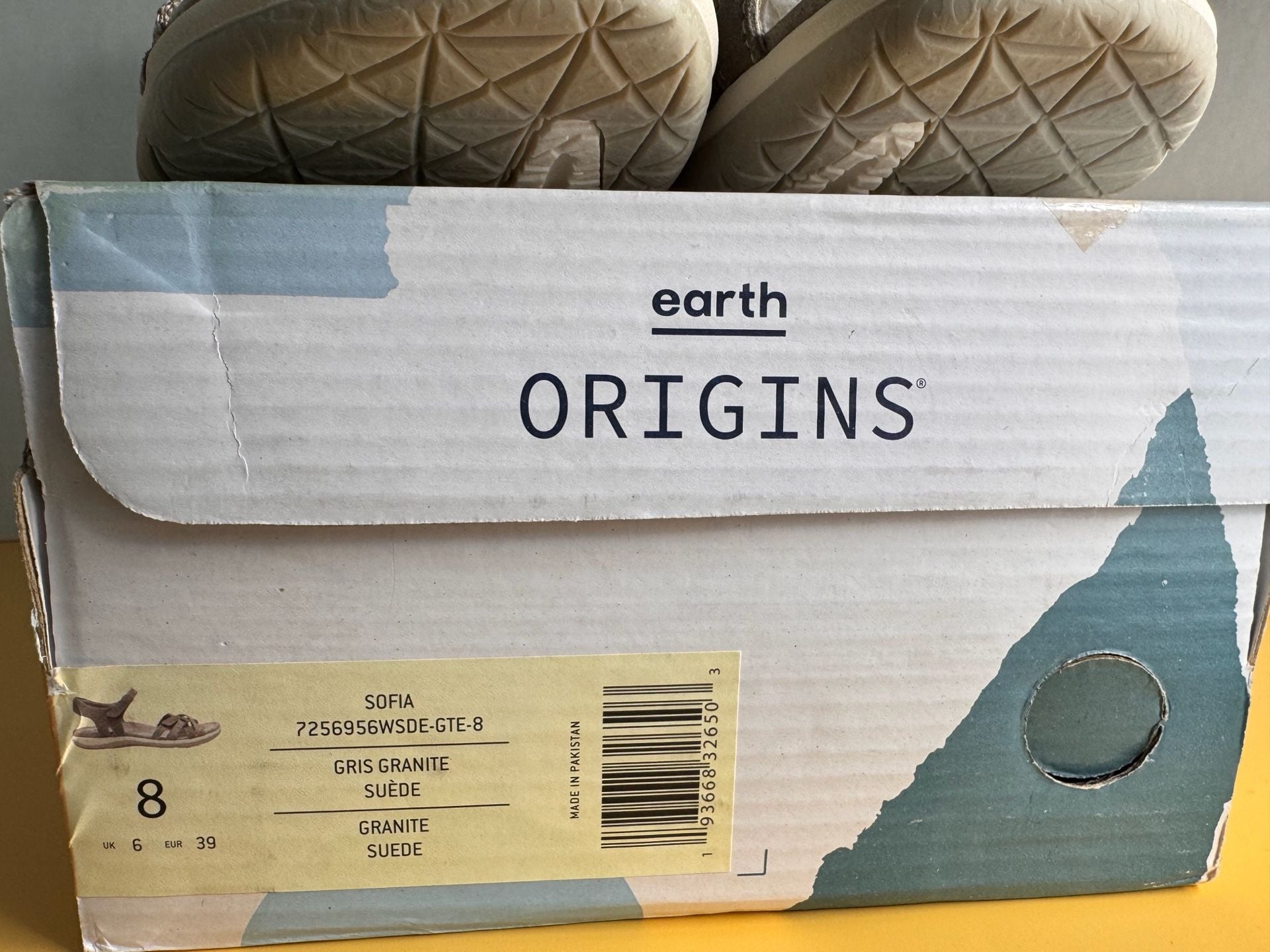 Earth Origins Sofia Sandals Size 8 Granite Suede 7