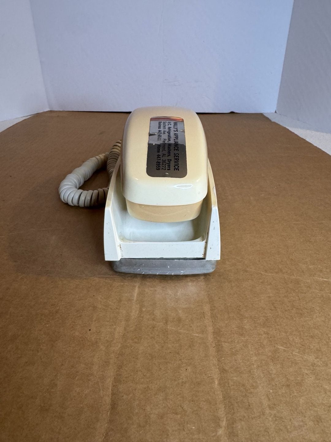 Western Electric Trimline Rotary Dial Wall Phone Ivory Vintage 2