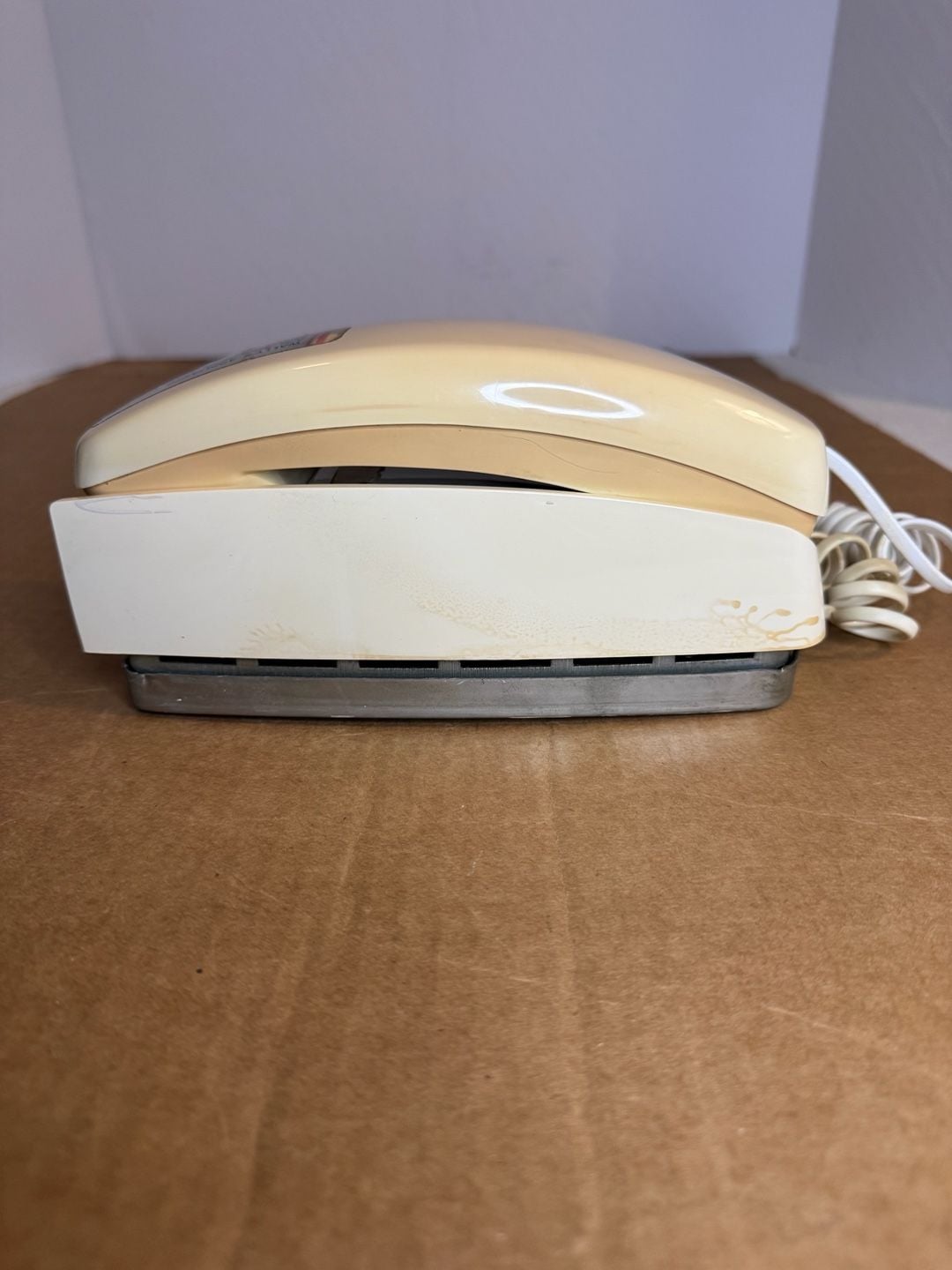 Western Electric Trimline Rotary Dial Wall Phone Ivory Vintage 3