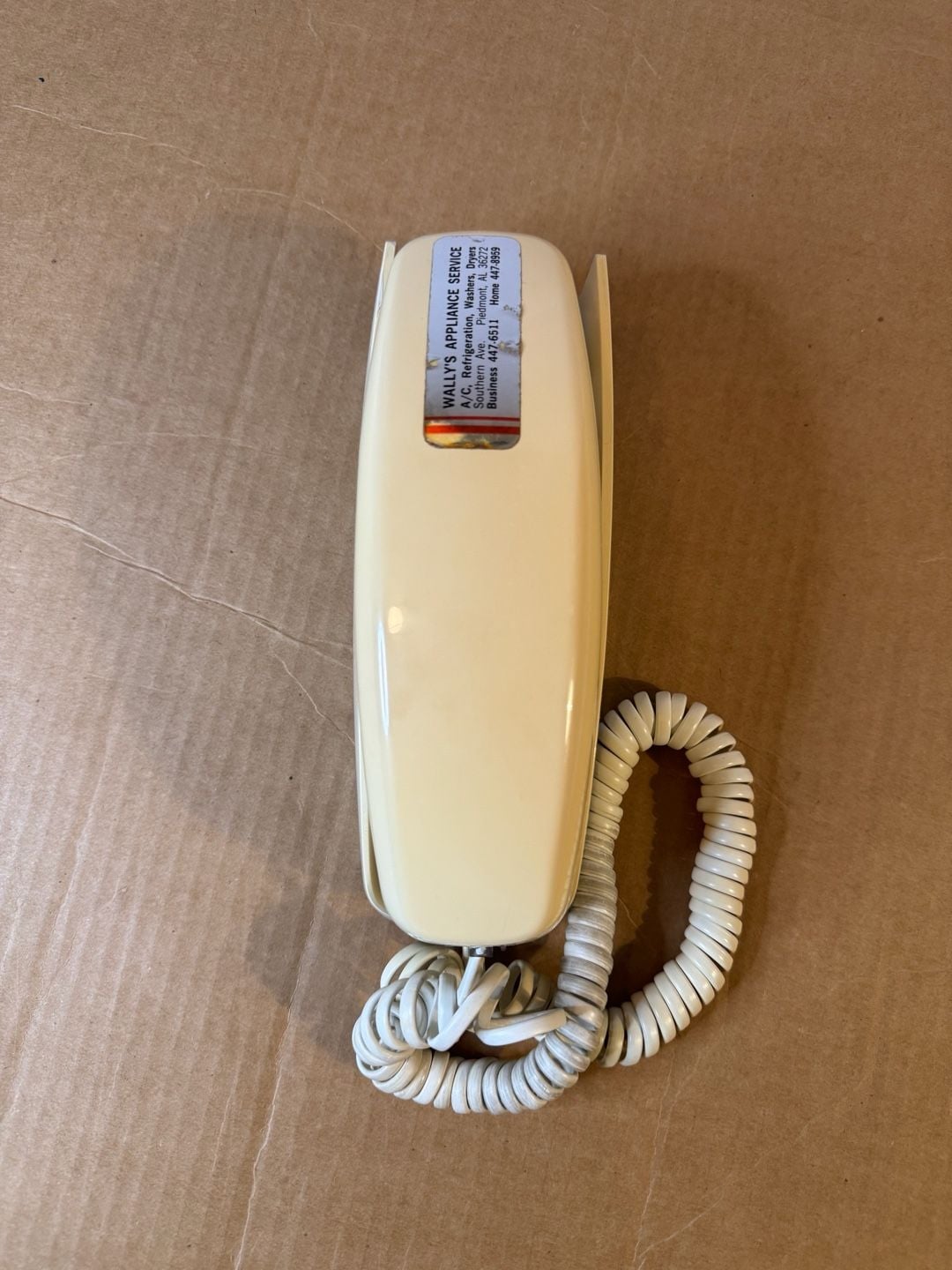 Western Electric Trimline Rotary Dial Wall Phone Ivory Vintage 5