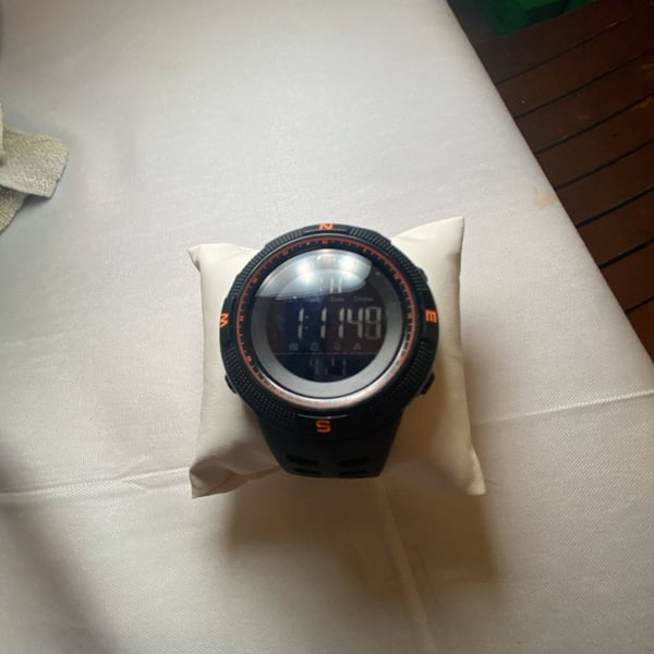 Activa Digital Sport Watch Black Orange Outdoor