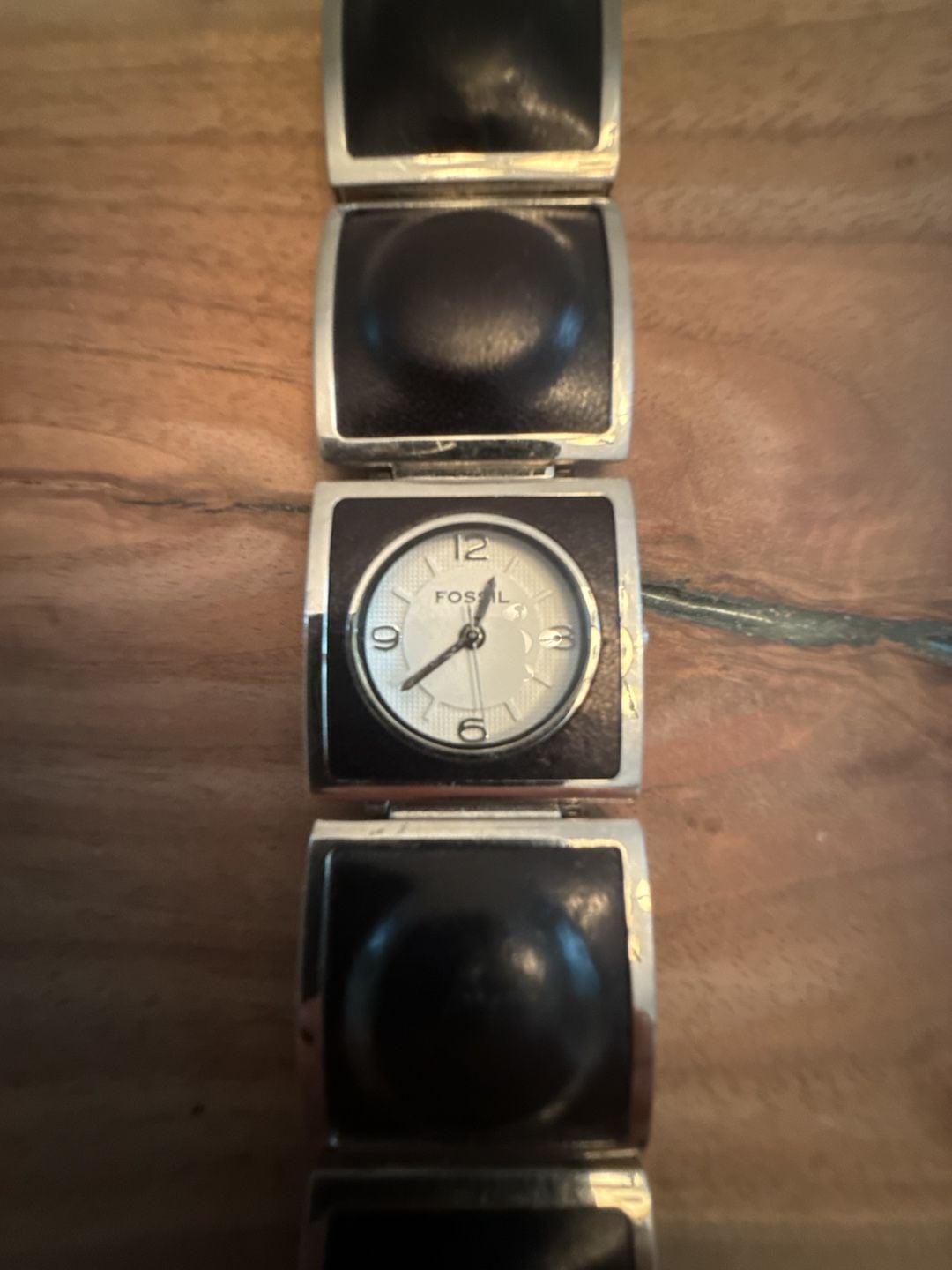 Fossil F2 ES-1539 Women's Silver and Brown Stainless Steel Bracelet Watch 2