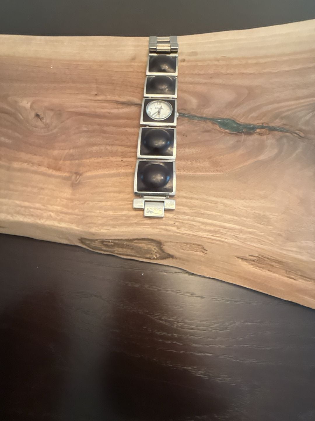 Fossil F2 ES-1539 Women's Silver and Brown Stainless Steel Bracelet Watch 4