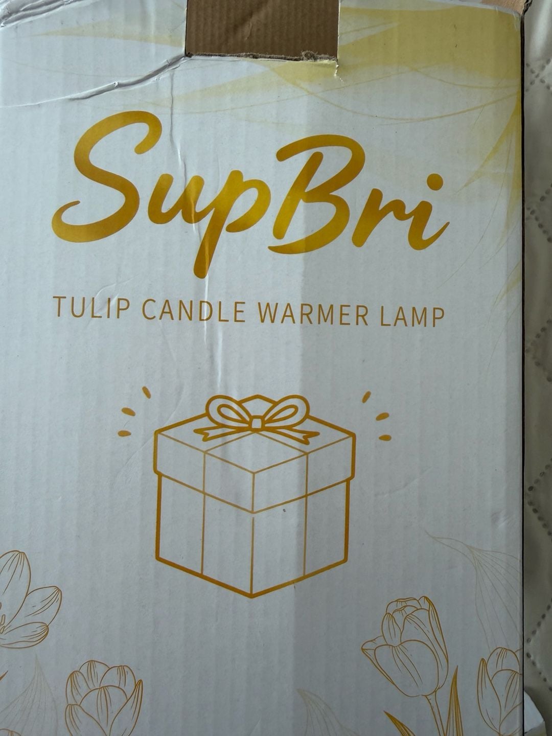 SupBri Tulip Candle Warmer Lamp Pink Glass Flower Design 3