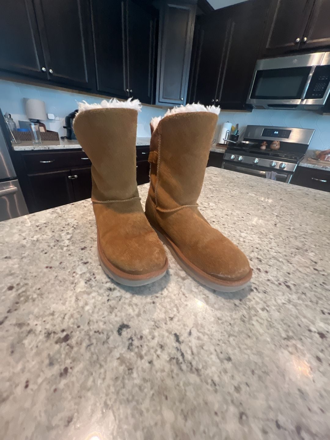 Koolaburra by Ugg Remley Short Chestnut Suede Boots 2