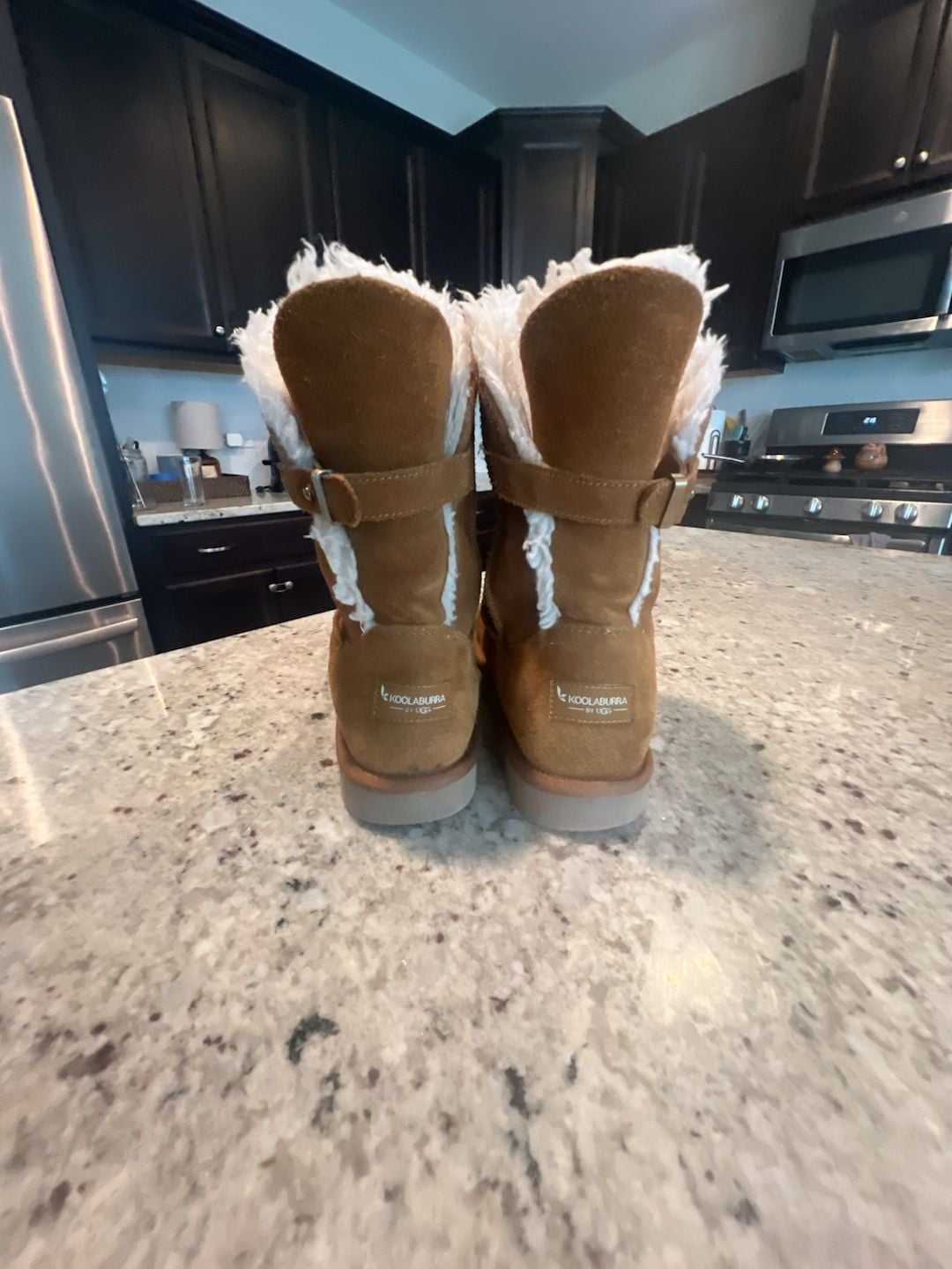 Koolaburra by Ugg Remley Short Chestnut Suede Boots 3