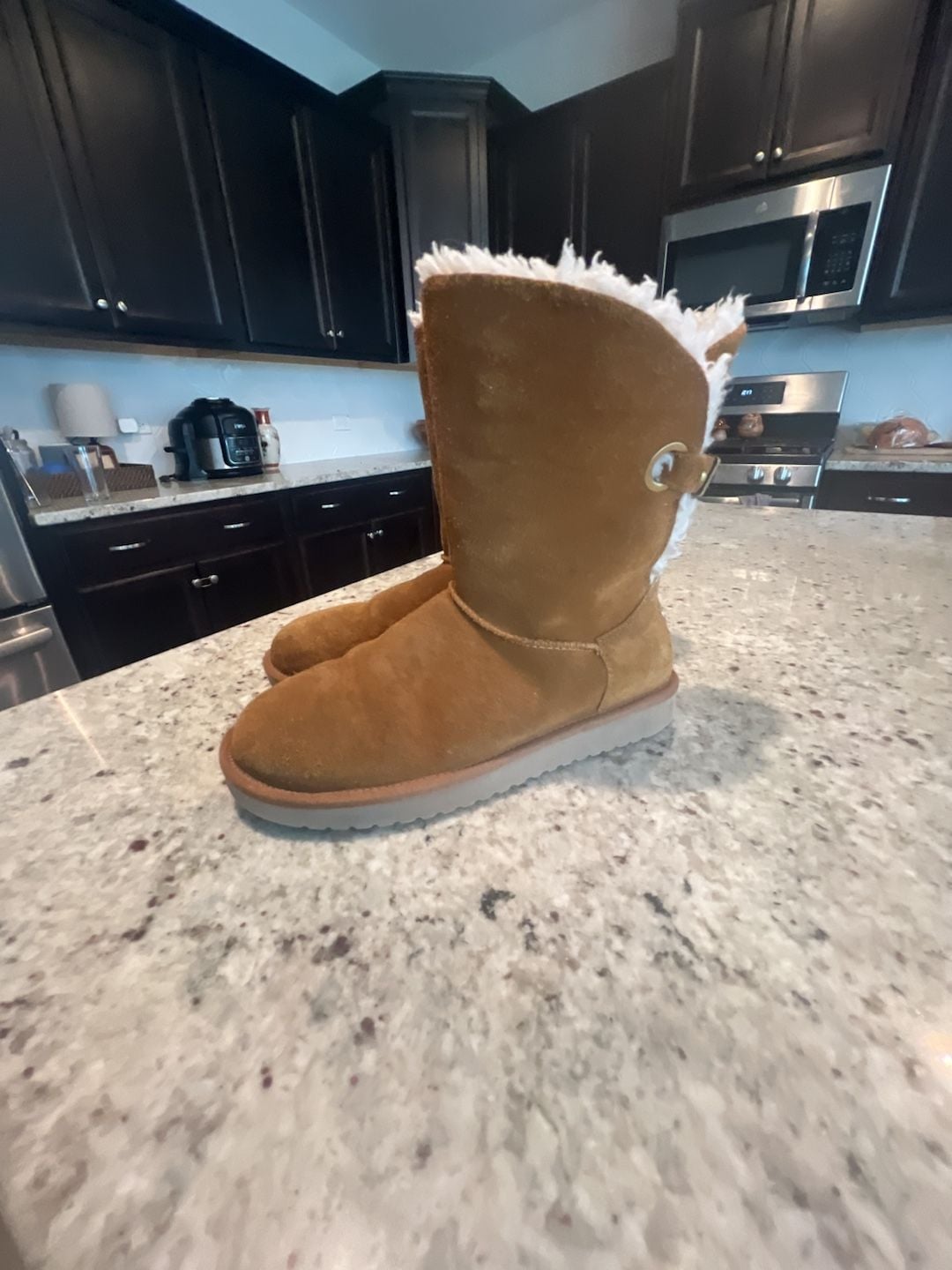 Koolaburra by Ugg Remley Short Chestnut Suede Boots 5