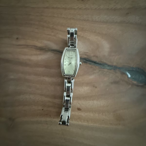 Casio Sheen SHN-4008 Tonneau Stainless Steel Wristwatch Silver