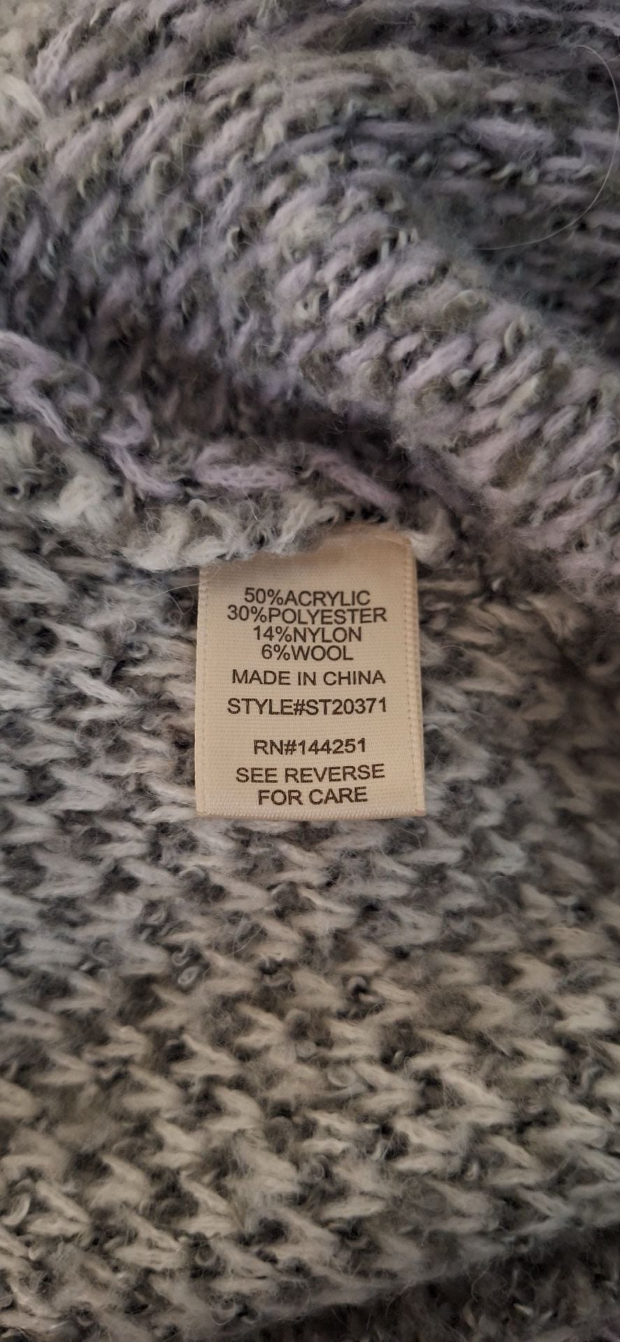 Sincerely Jules Patchwork Knit Sweater S, Oversized Crop Geometric Grey Lilac 8