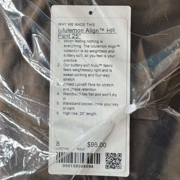 Lululemon Align HR Pant 25 Size 8