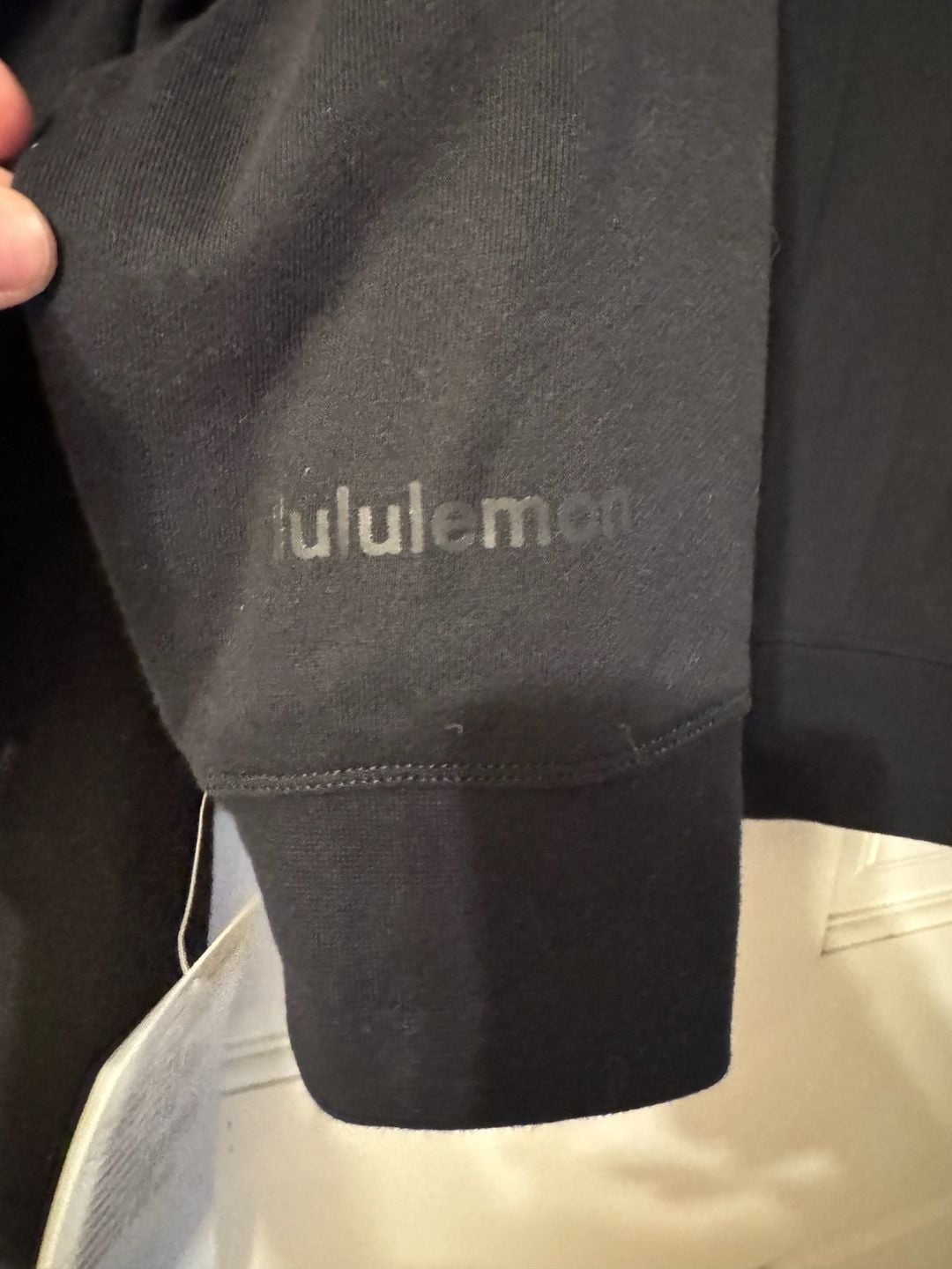 NWT Lululemon Perfectly Oversized Cropped Crew Size 8 Black French Terry 3