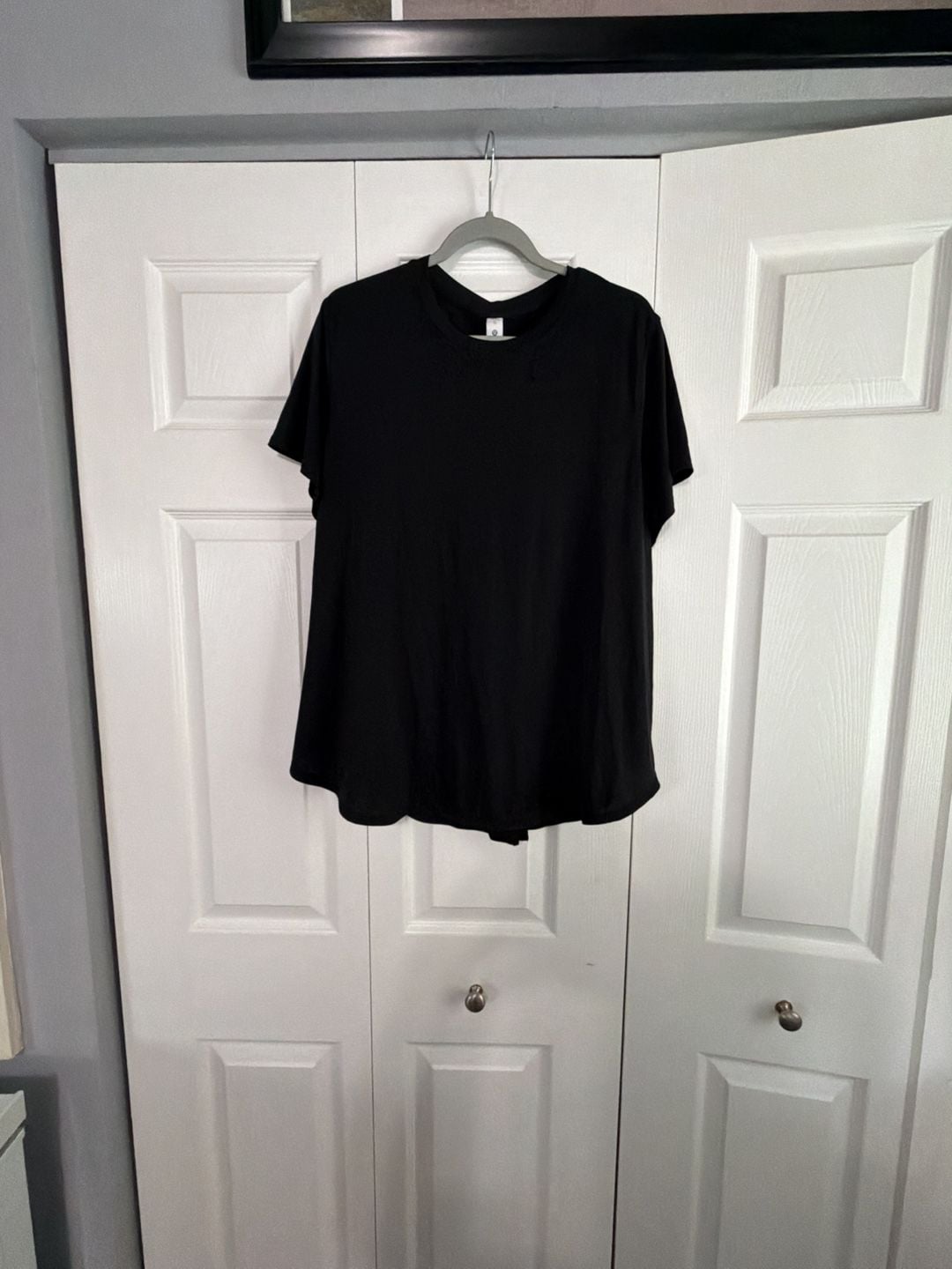 Lululemon Back in Action Short Sleeve Shirt Size XL Black 2