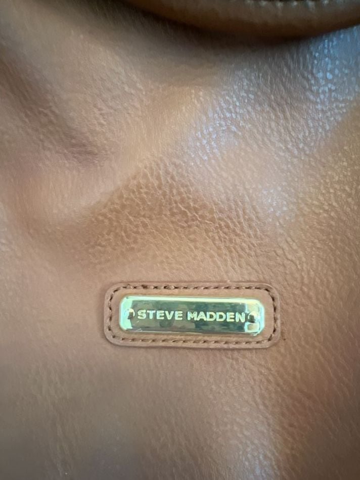 Steve Madden Brown Faux Leather Shoulder Bag with Tassel 3