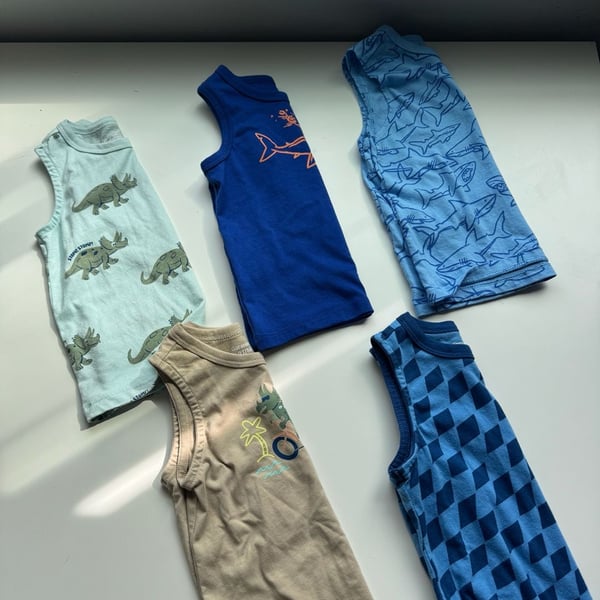 Garanimals Tank Tops Size 2T Multi Print Lot of 6 one not pictured 