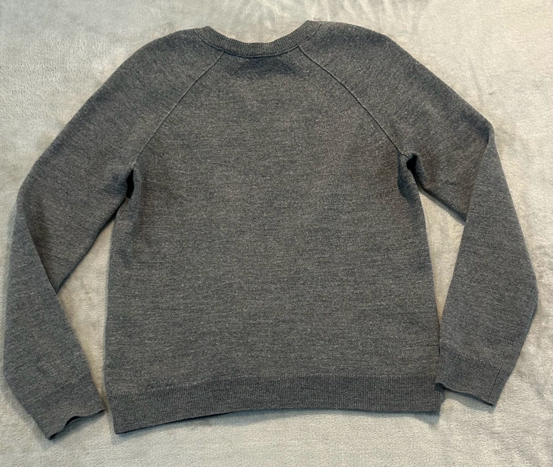 Burberry Brit Check Pattern Sweater Size M Grey Wool Cotton Knit 7