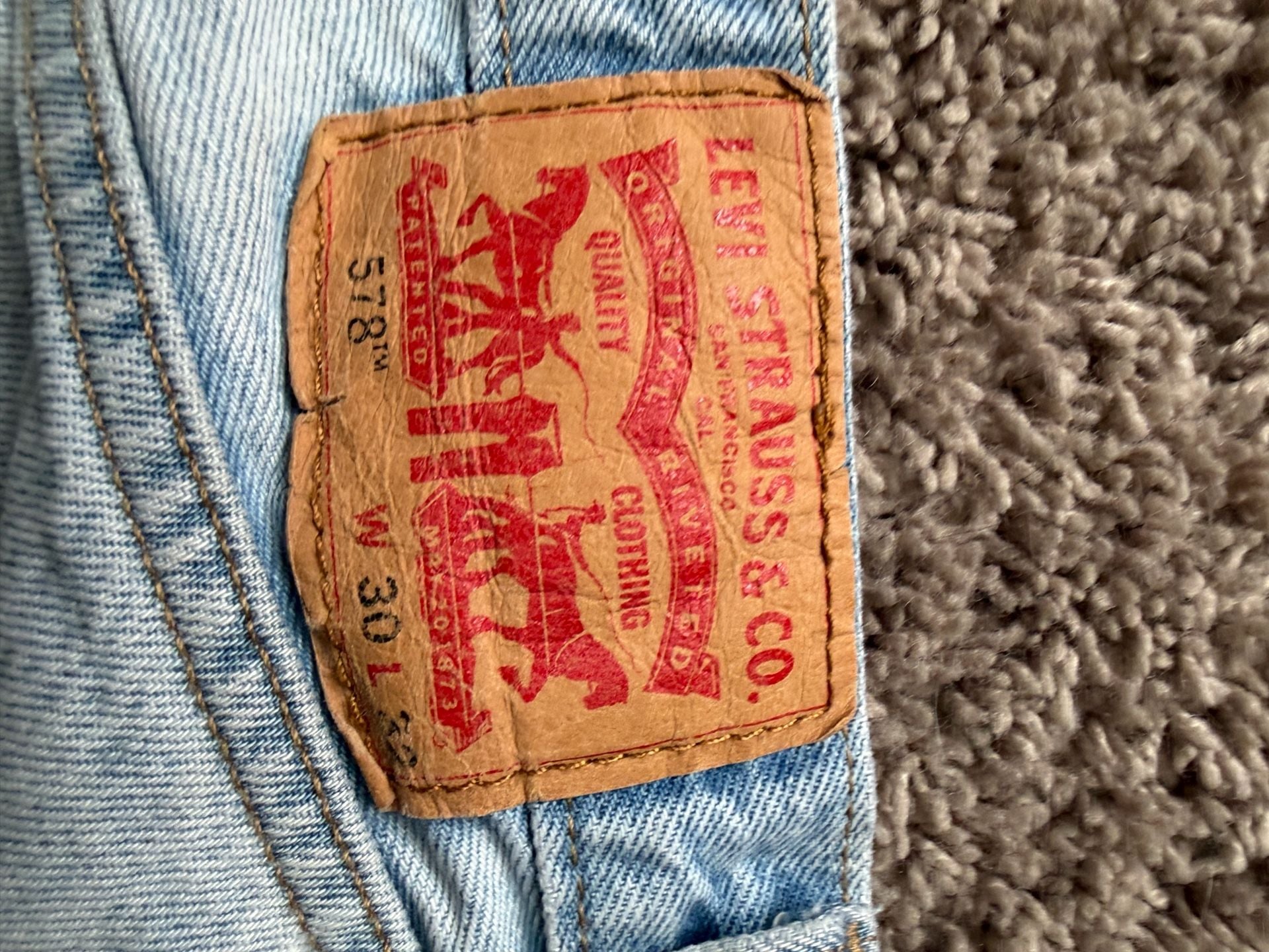 Levi's 578 Stay Loose Baggy Jeans Size W30 L32 Light Wash 4