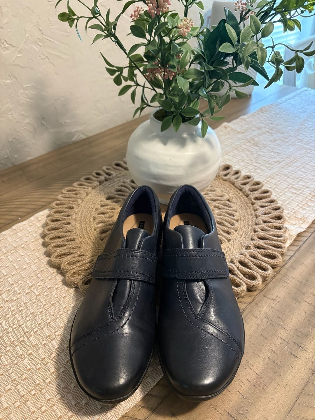Clarks Everlay Dixey Blackish blue Leather Comfort Shoe 5