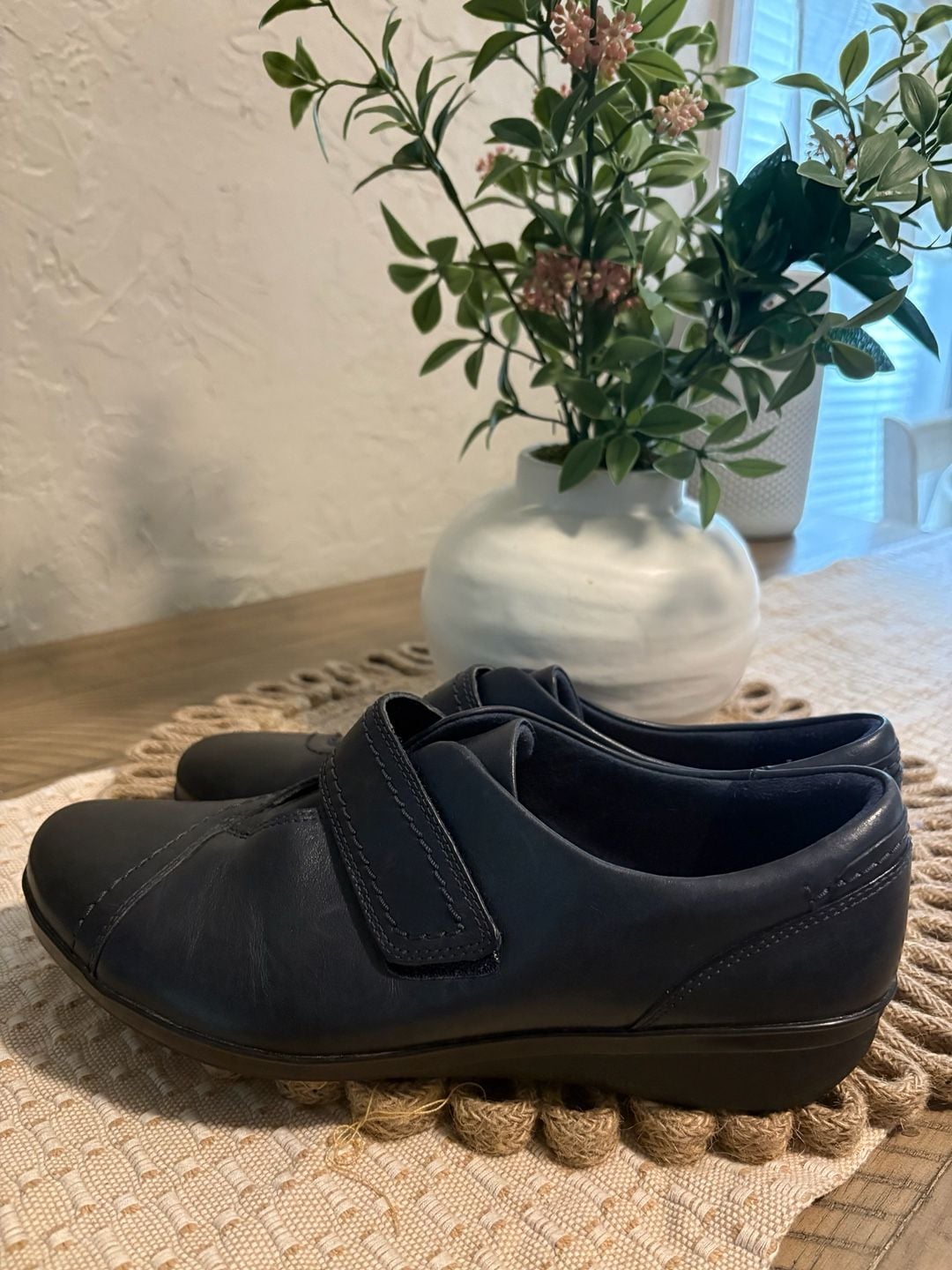 Clarks Everlay Dixey Blackish blue Leather Comfort Shoe 6