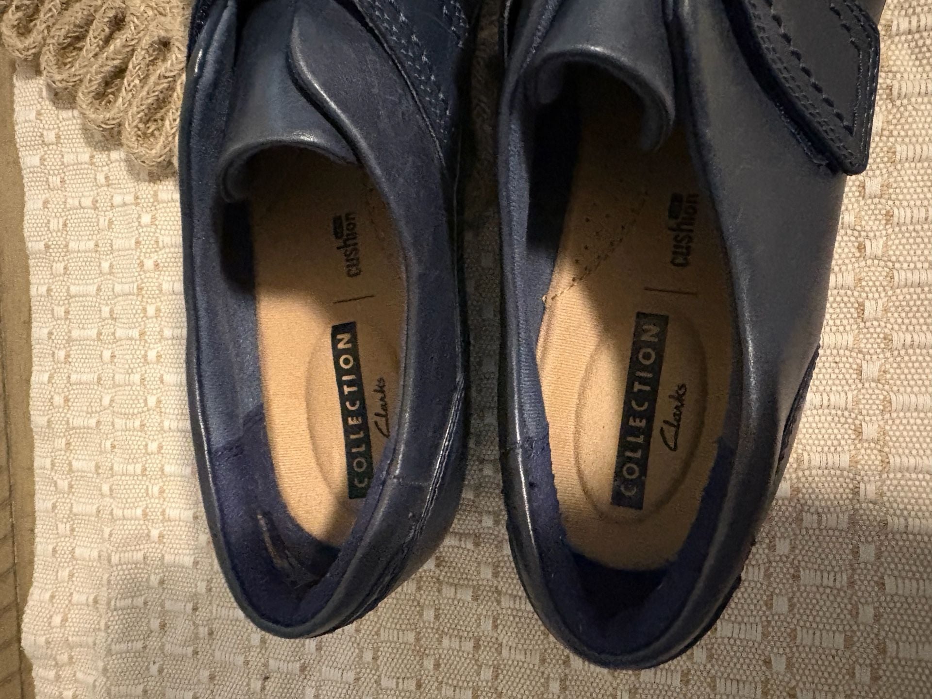 Clarks Everlay Dixey Blackish blue Leather Comfort Shoe 11