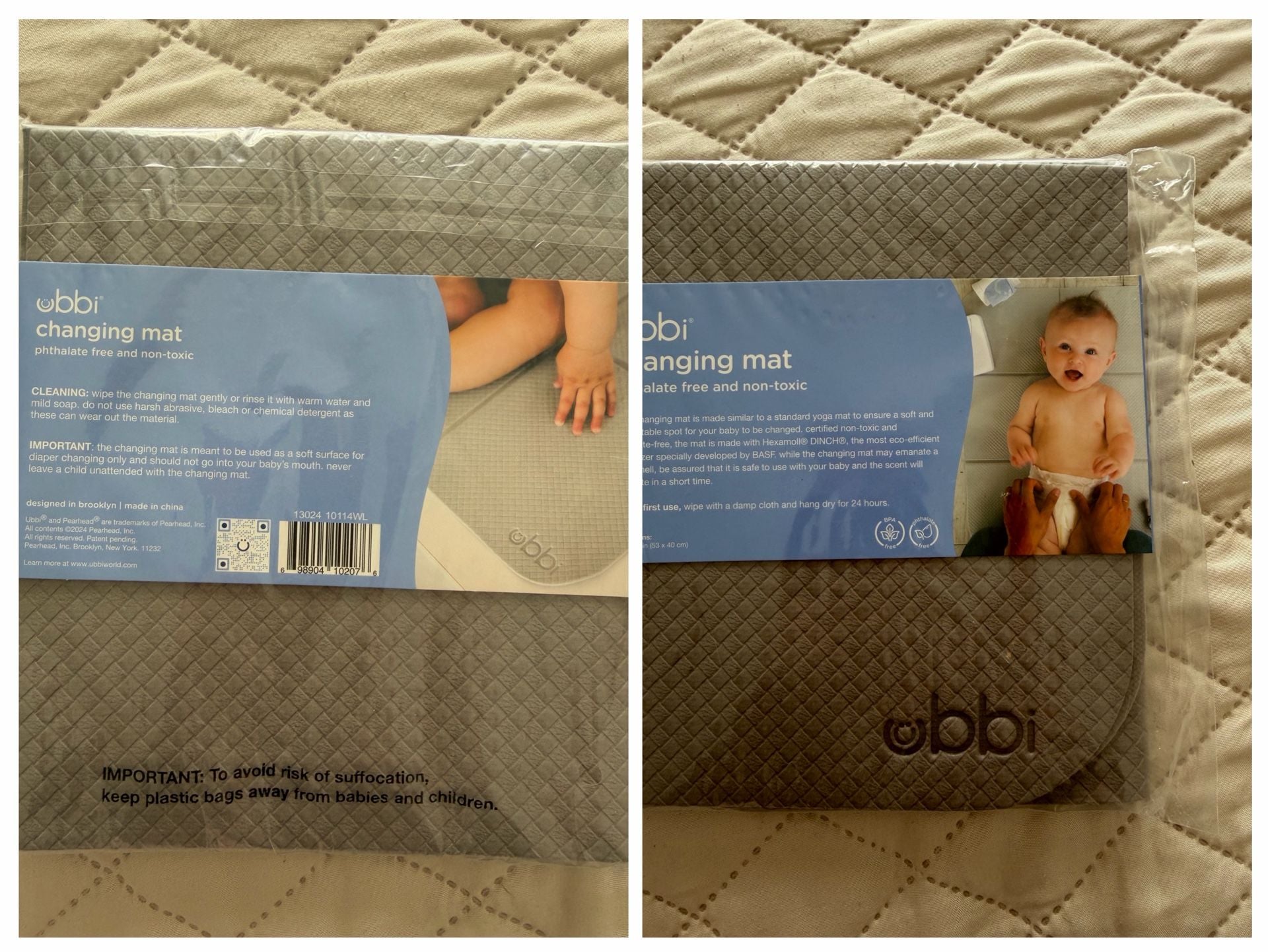 Ubbi Changing Mat Gray 1