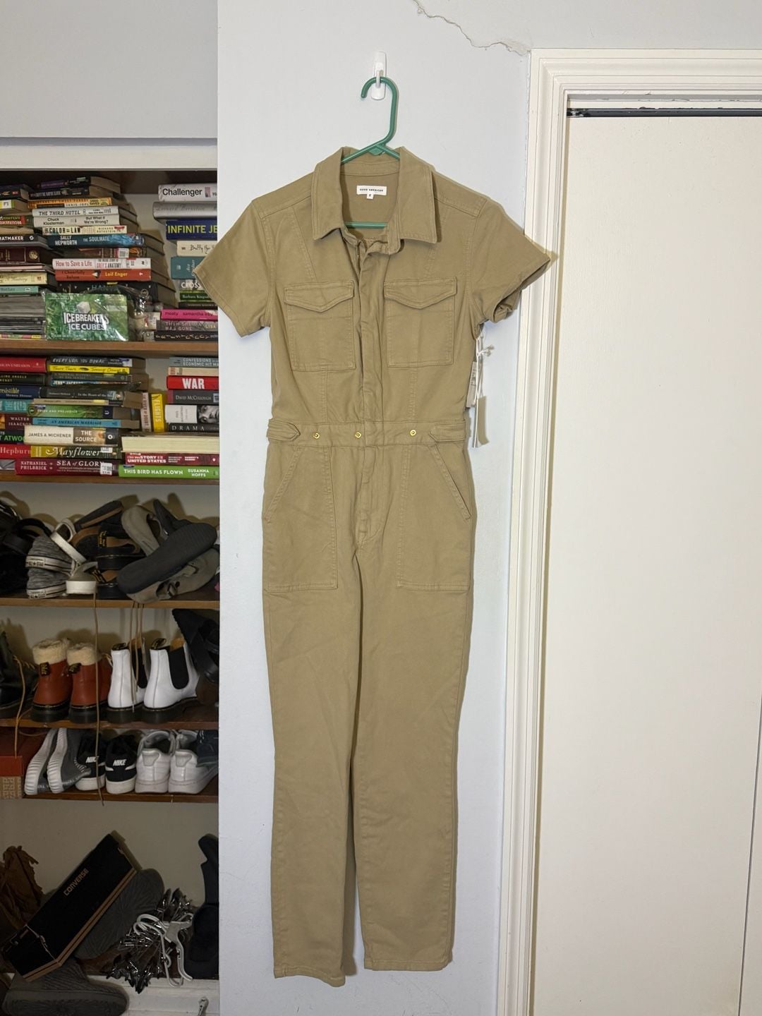 Good American Fit For Success Jumpsuit Size 2 Postal Khaki NWT 2