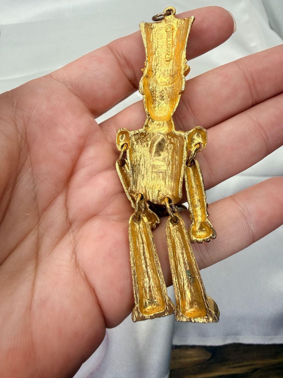 Hillcraft Vintage Gold Tone Toy Soldier Pendant 5