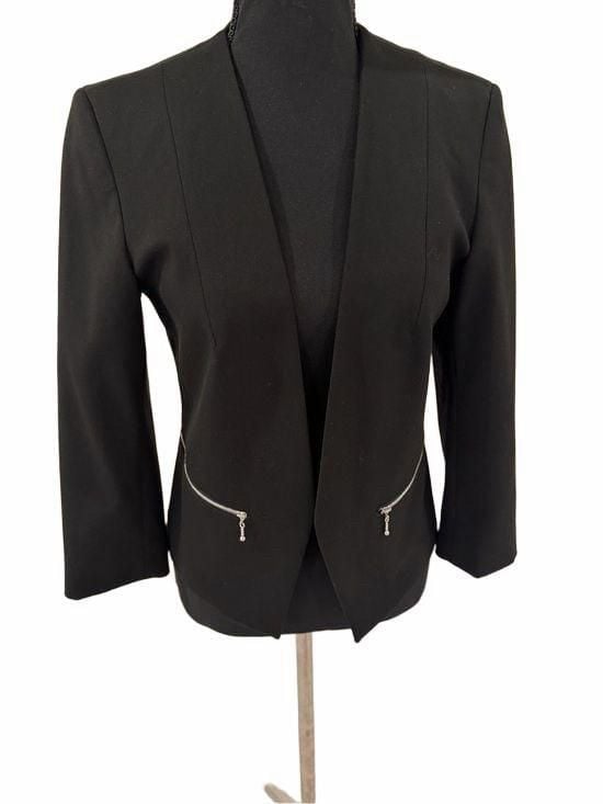 Express Black Open Front Blazer Jacket Women’s Size 6 2