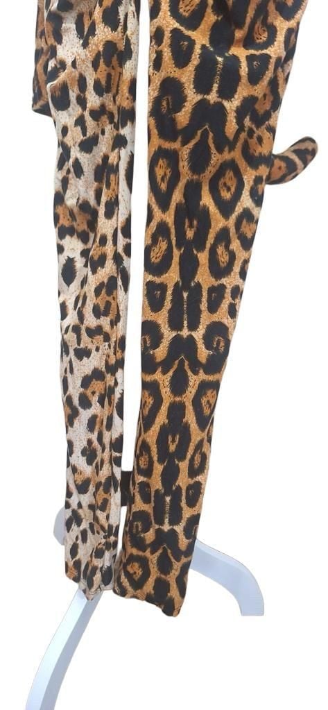 Leopard Print Long Sleeve Jumpsuit With Attached Tail 6