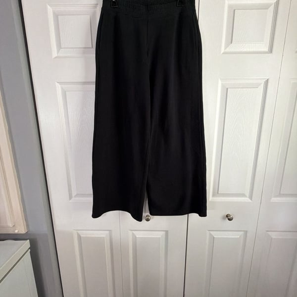 Hollister Wide Leg Pants Size S Black