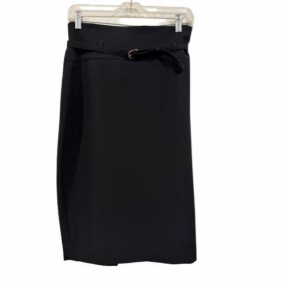 Express Black Pencil Skirt with Belt 2
