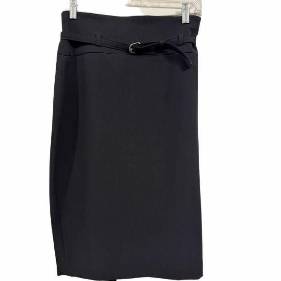 Express Black Pencil Skirt with Belt 3
