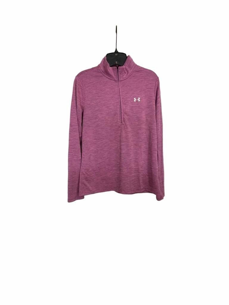 Under Armour Women's Tech Twist 1/2 Zip Long Sleeve Pullover Shirt Pink 2