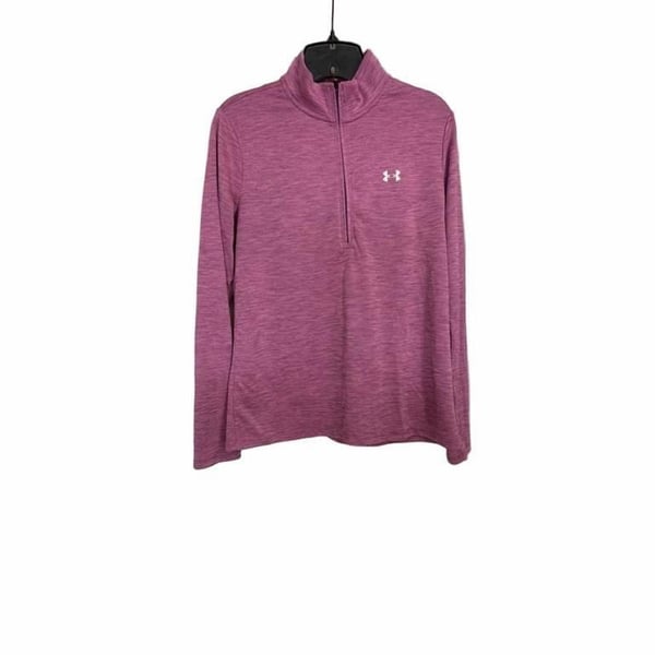 Under Armour Women's Tech Twist 1/2 Zip Long Sleeve Pullover Shirt Pink