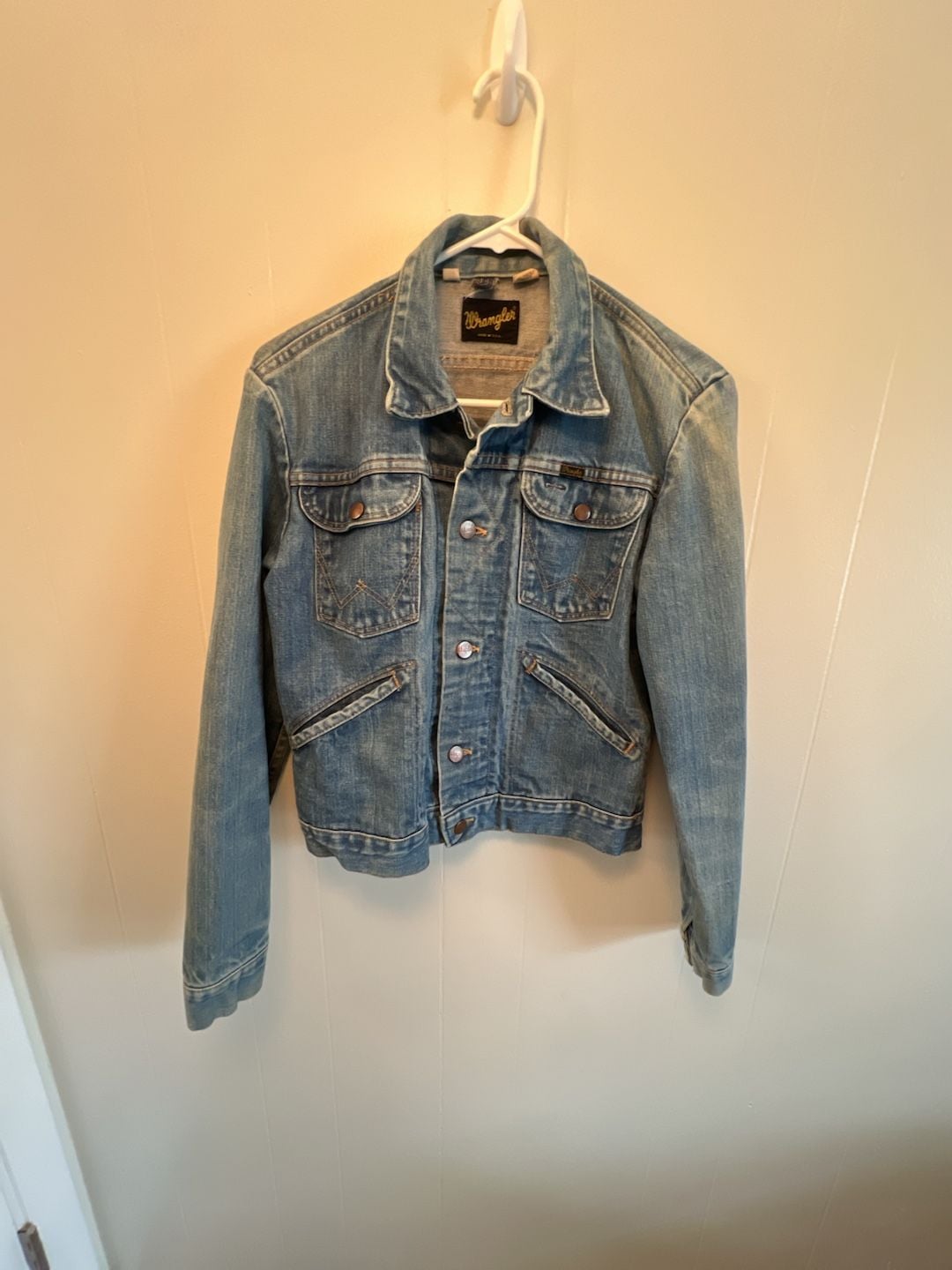 Wrangler Vintage Denim Jacket Size 36 Blue Trucker Jacket 2