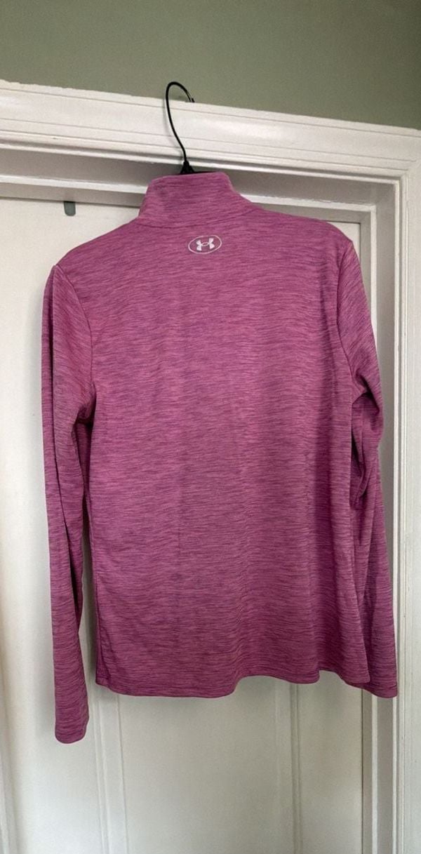 Under Armour Women's Tech Twist 1/2 Zip Long Sleeve Pullover Shirt Pink 8