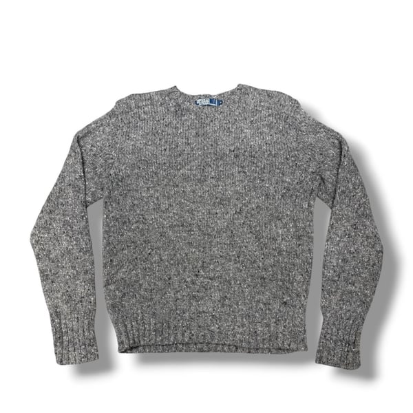 Polo By Ralph Lauren Sweater Size M Grey Alpaca Wool Blend