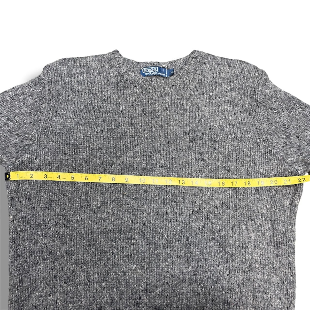 Polo By Ralph Lauren Sweater Size M Grey Alpaca Wool Blend 4