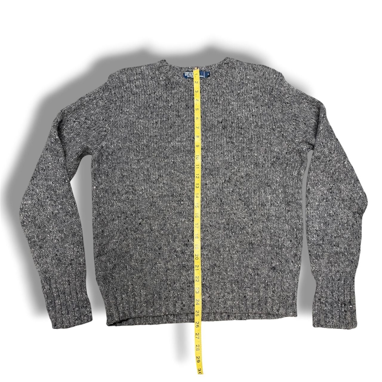 Polo By Ralph Lauren Sweater Size M Grey Alpaca Wool Blend 5
