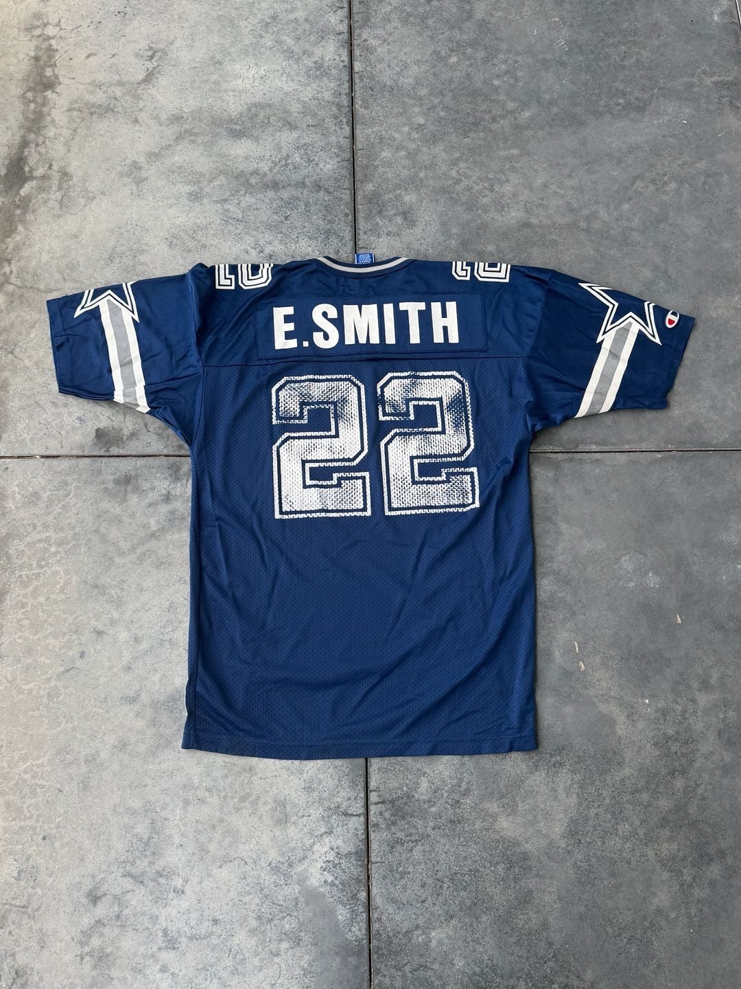 Champion Dallas Cowboys Emmitt Smith 22 Jersey Size 44 Blue NFL 7