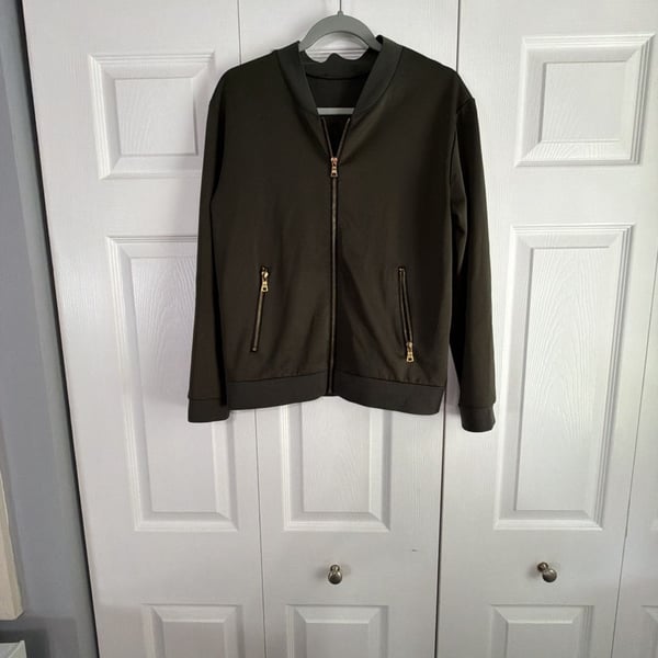 Bomber Jacket Dark Green Full Zip