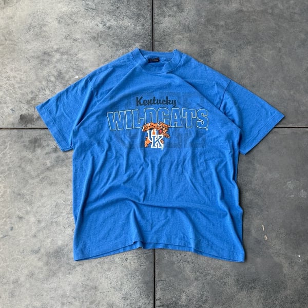 Fruit of the Loom Kentucky Wildcats T-Shirt Size L Blue Vintage 90s